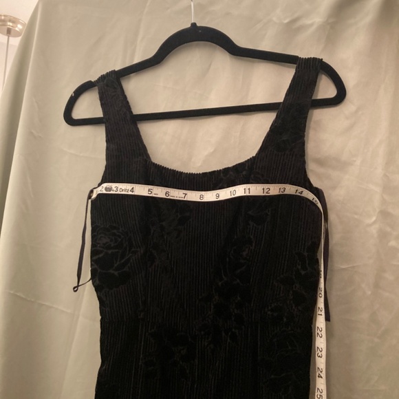 Jumpsuit Moulinette Soeurs by Anthropologie Noir Black Velvet Burnout Size 0 - Picture 11 of 16